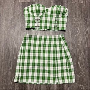 Princess Polly Green Plaid Set